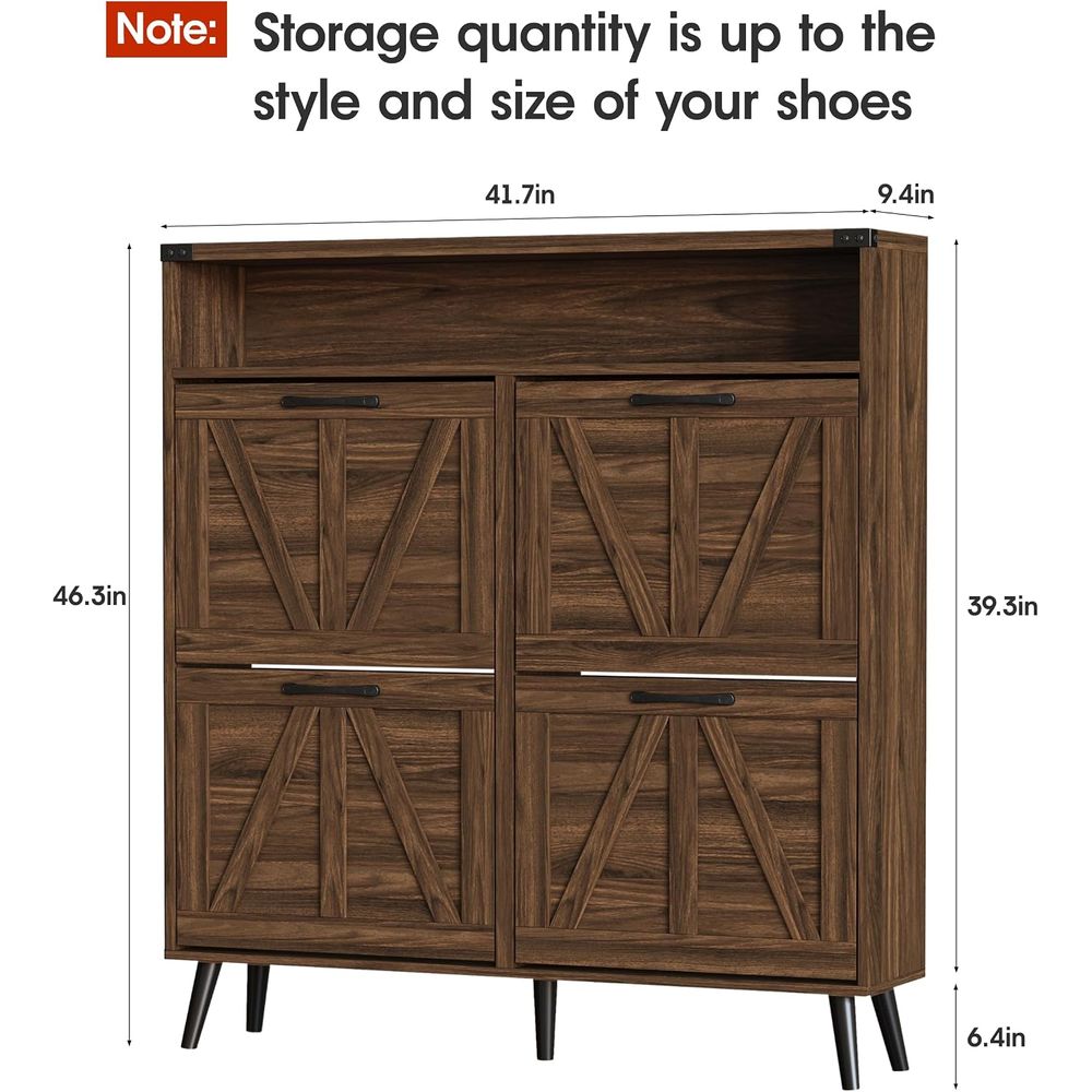 Shoe Cabinet with 4 lip Ders,a - Shoe Rack Cabinet Narrow Entryway recension och pris