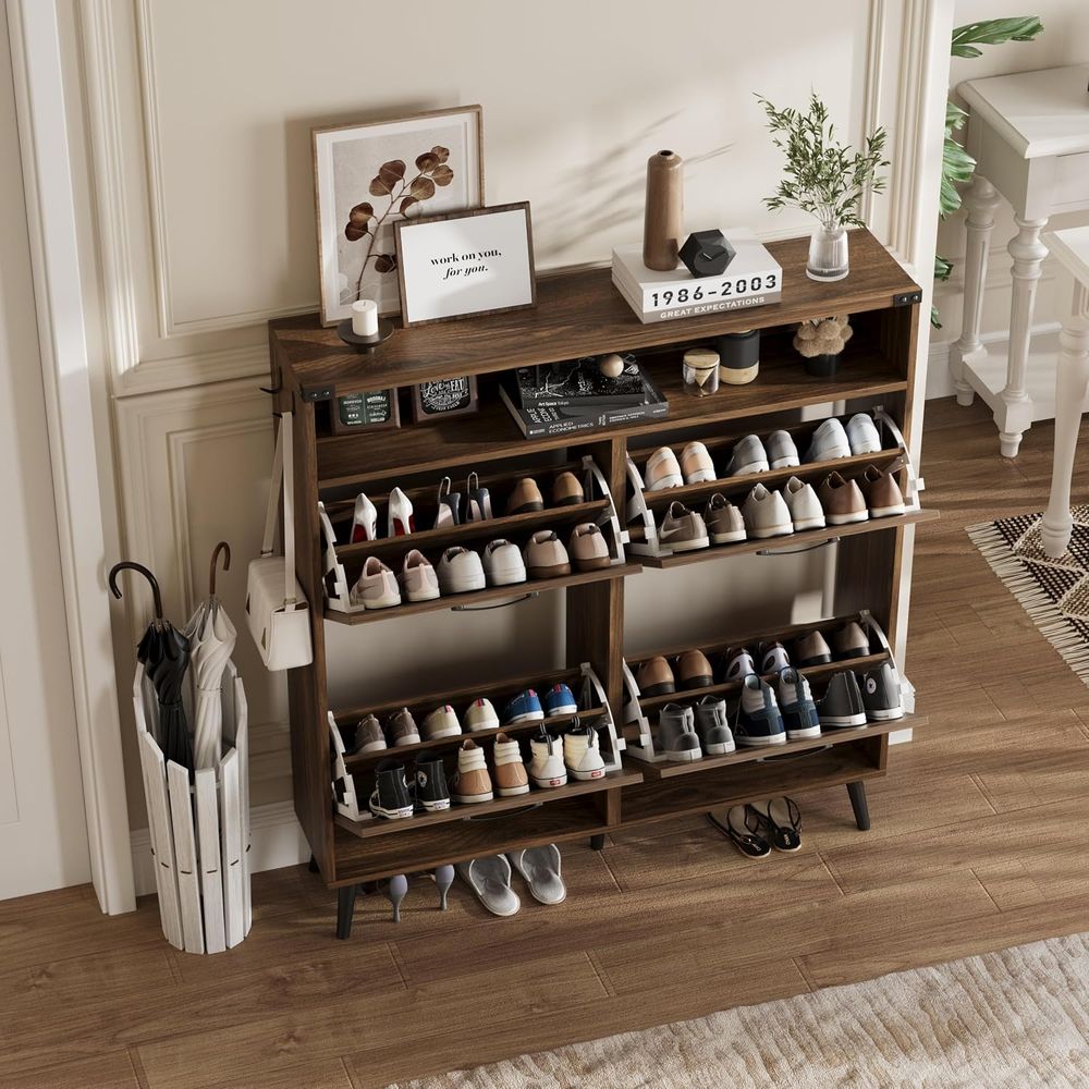 Shoe Cabinet with 4 lip Ders,a - Shoe Rack Cabinet Narrow Entryway recension och pris