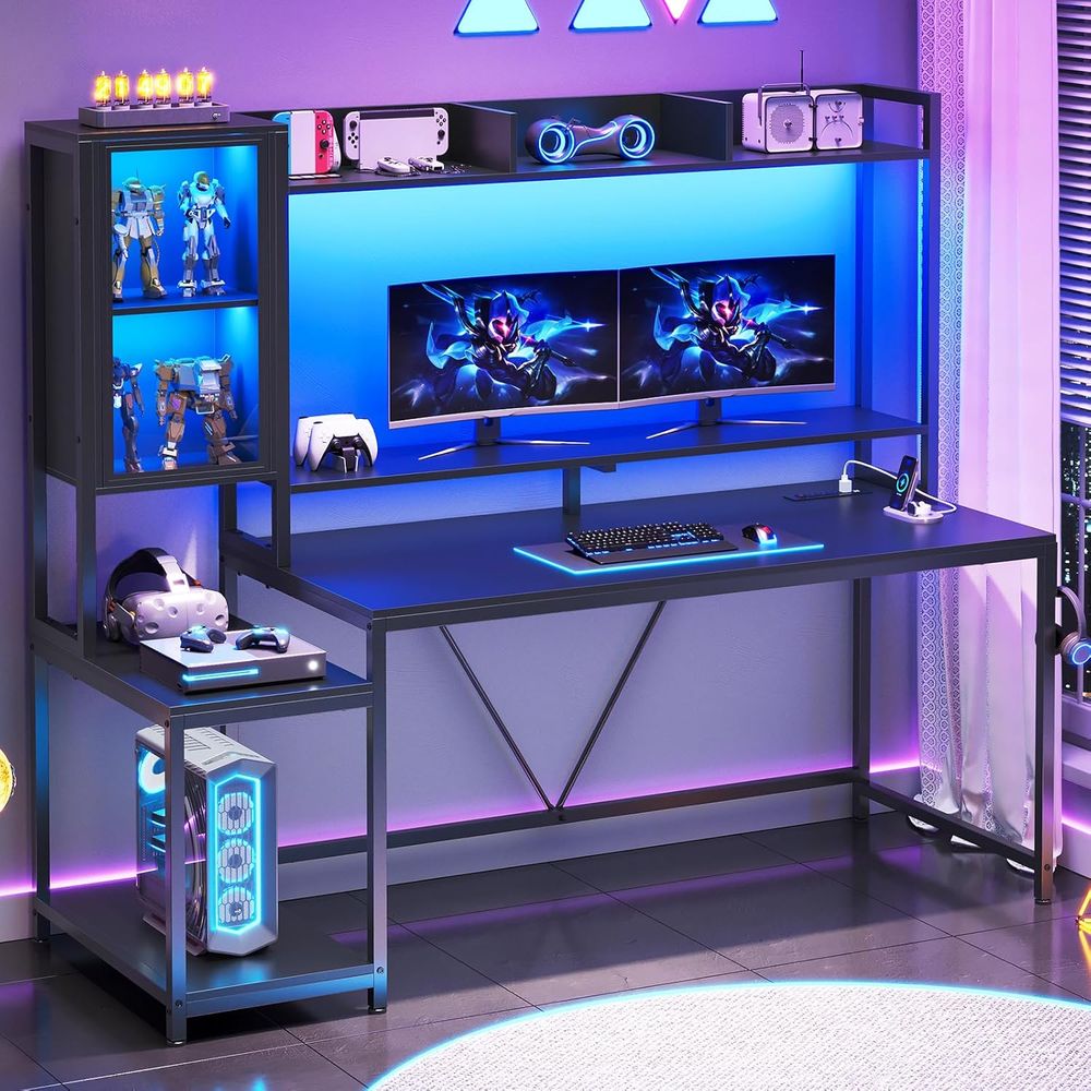 60'' Gaming Desk with Storage, - Storage recension och pris